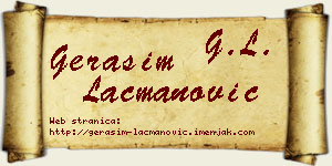Gerasim Lacmanović vizit kartica